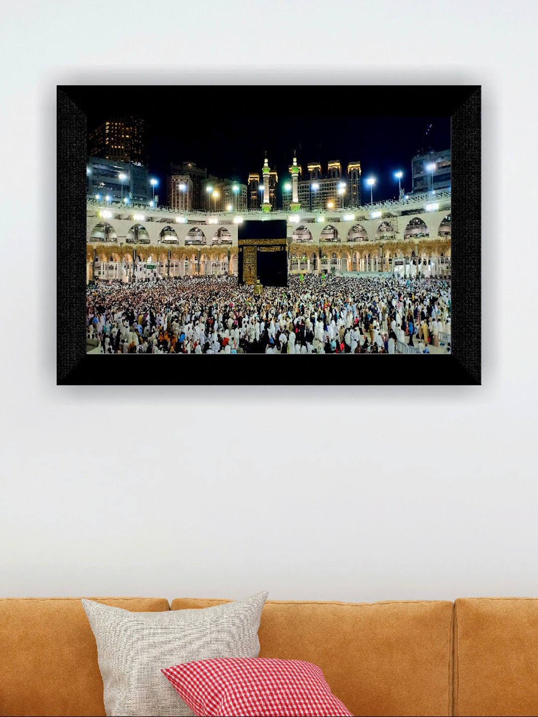 

SAF Black & White Islamic Muslim Religious Painting Framed Wall Art