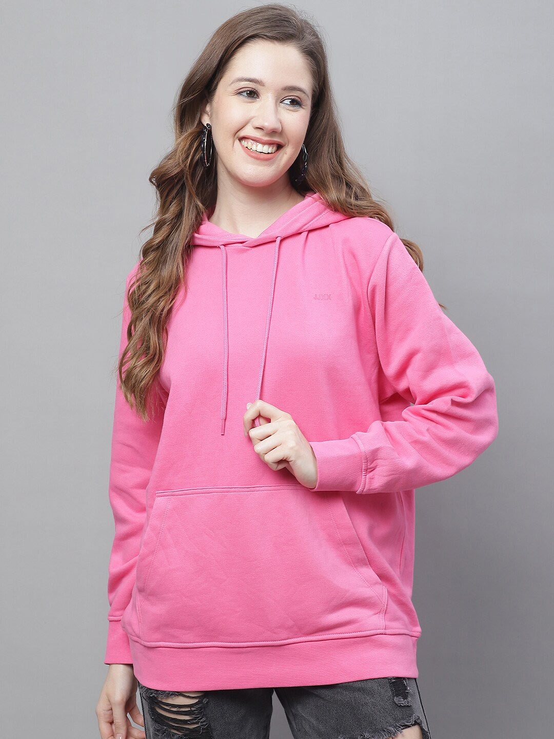 

NoBarr Hooded Cotton Sweatshirt, Pink