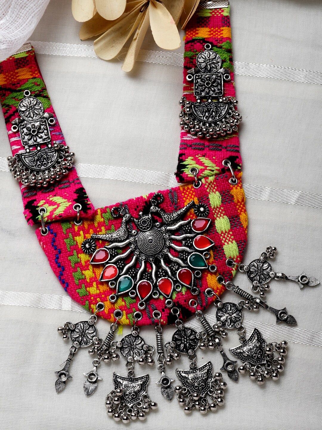 

Moedbuille Brass Silver-Plated Necklace