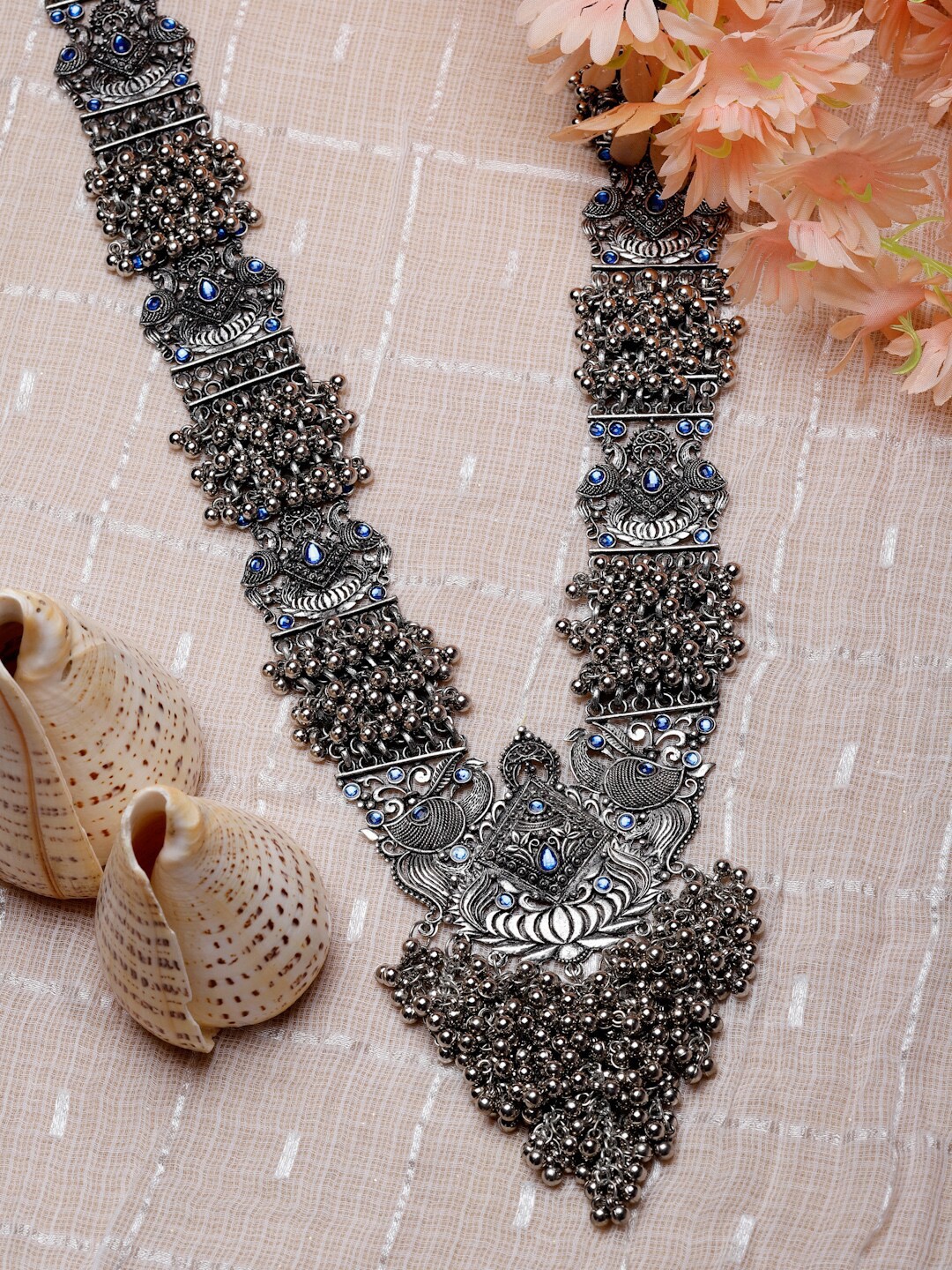 

Moedbuille Brass Silver-Plated Temple Necklace