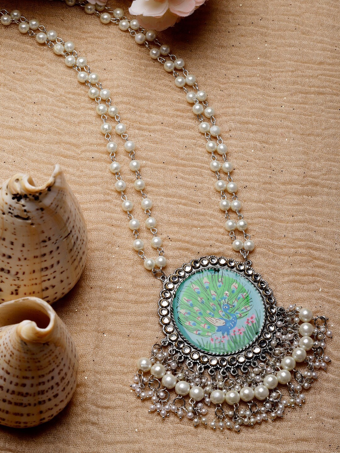 

Moedbuille Brass Silver-Plated Necklace