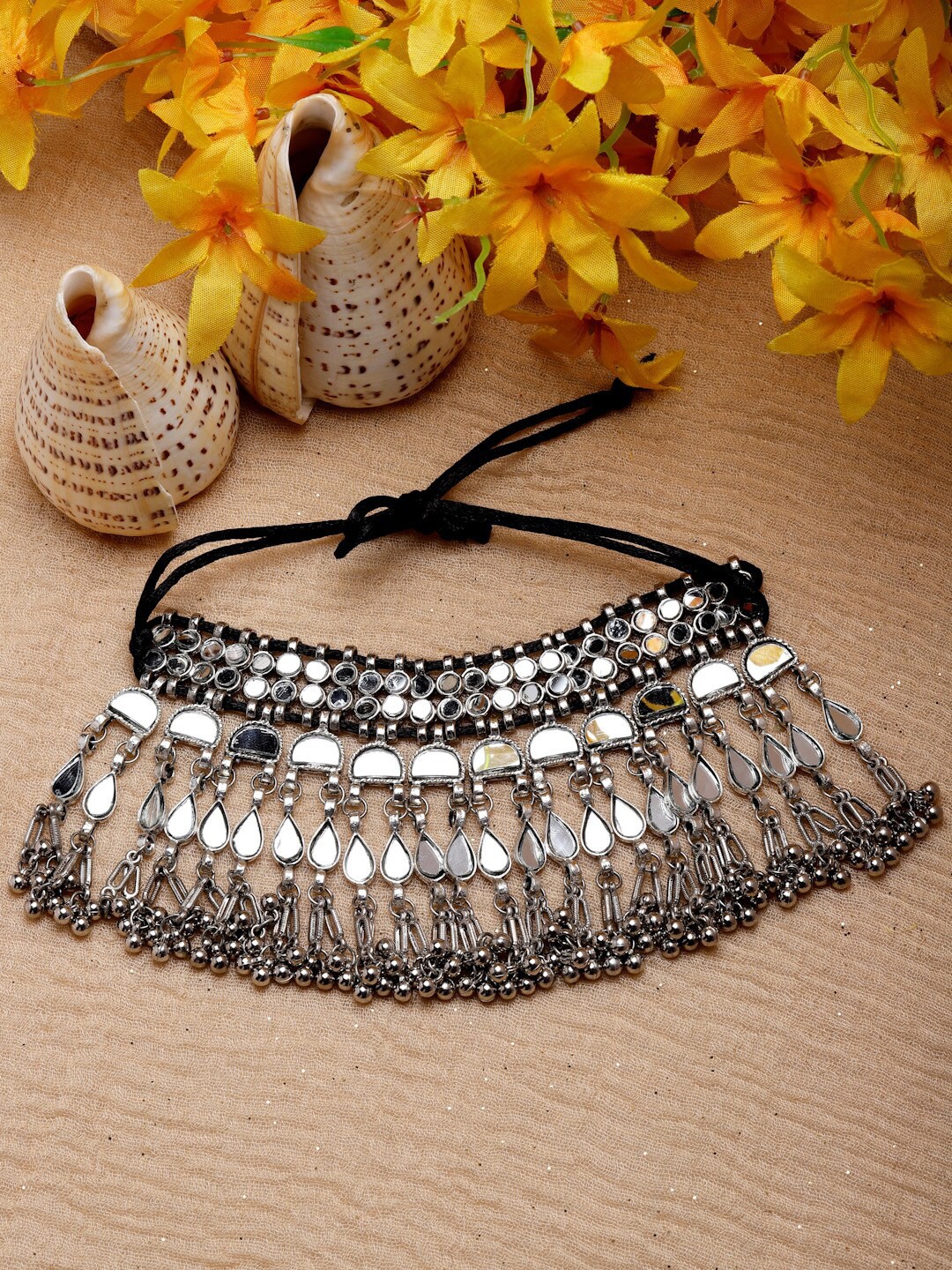 

Moedbuille Brass Silver-Plated Necklace