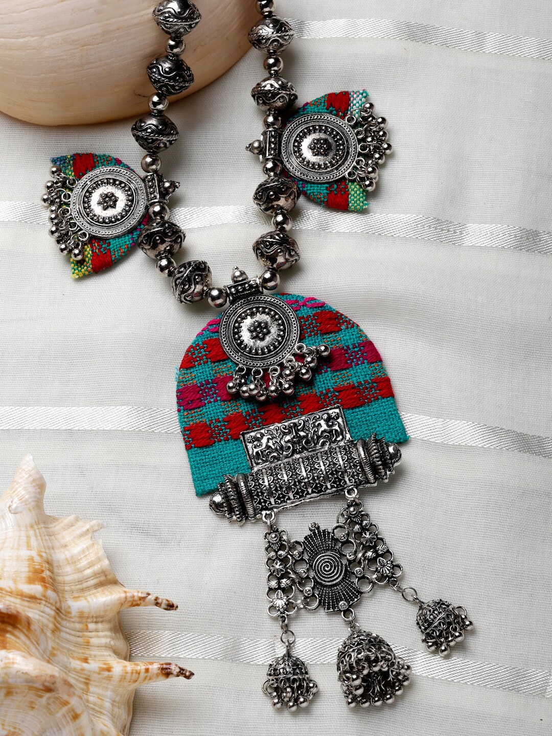

Moedbuille Brass Silver-Plated Necklace