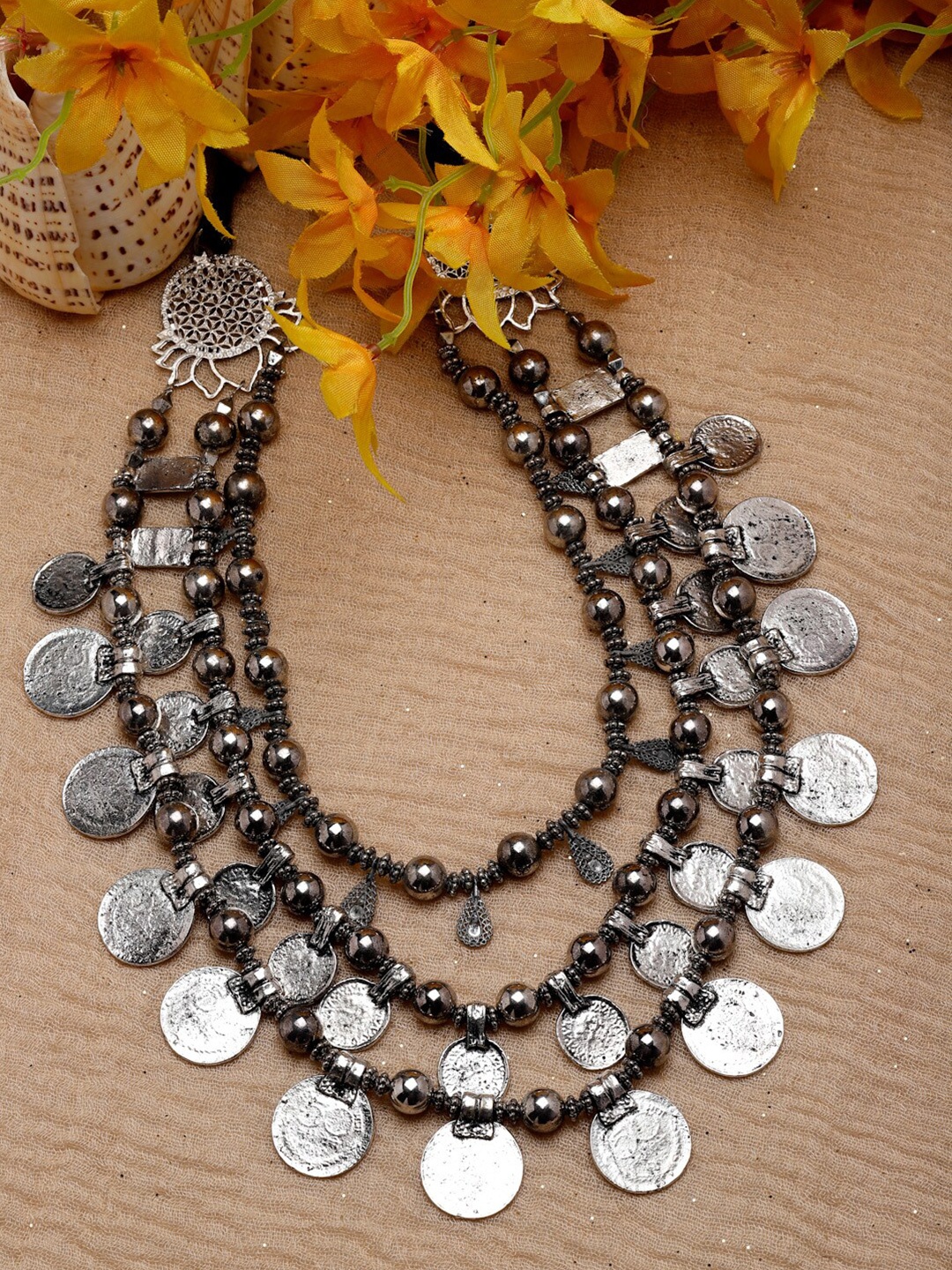 

Moedbuille Brass Silver-Plated Necklace