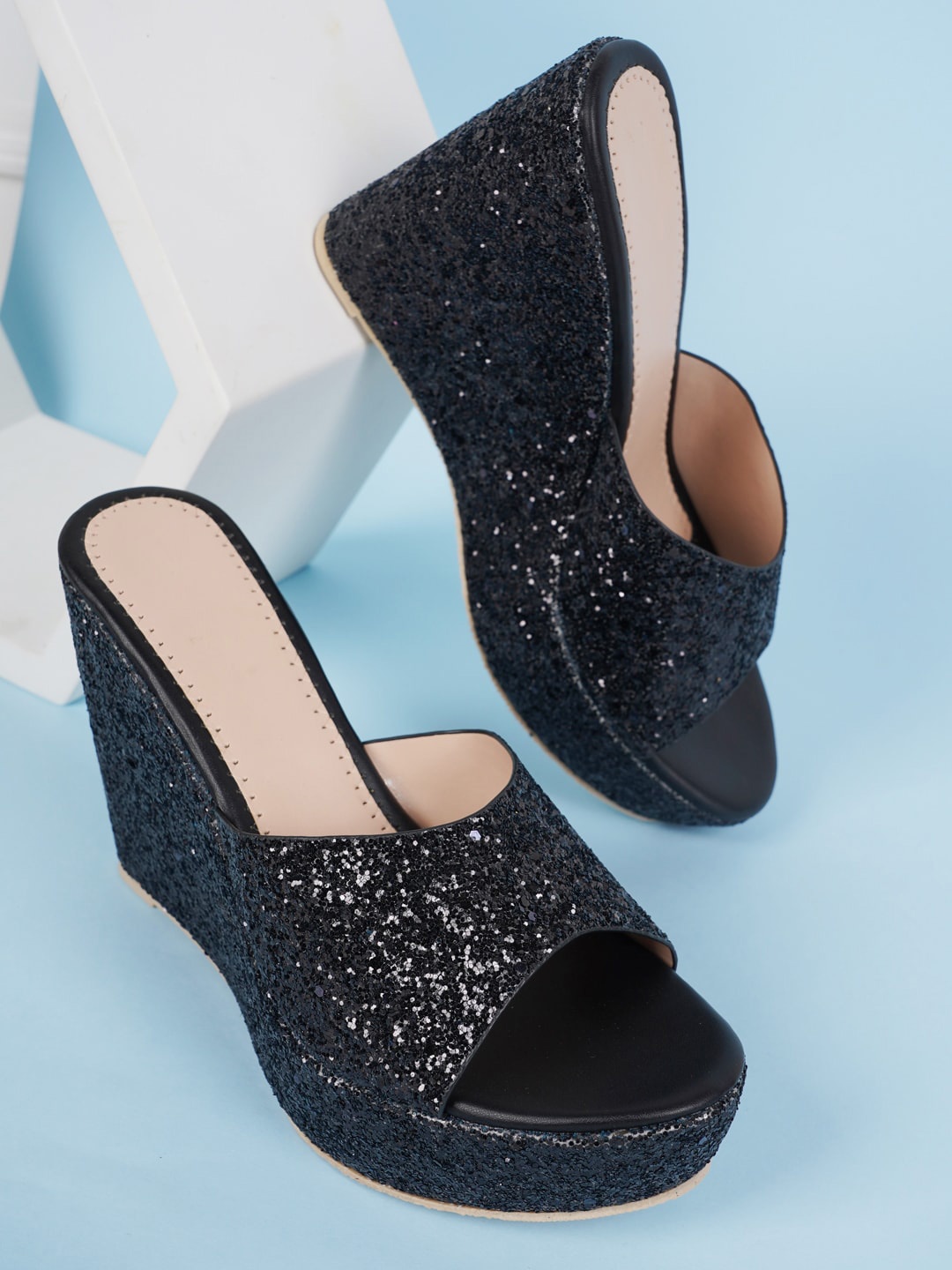 

SAPATOS Embellished Wedge Heels, Black