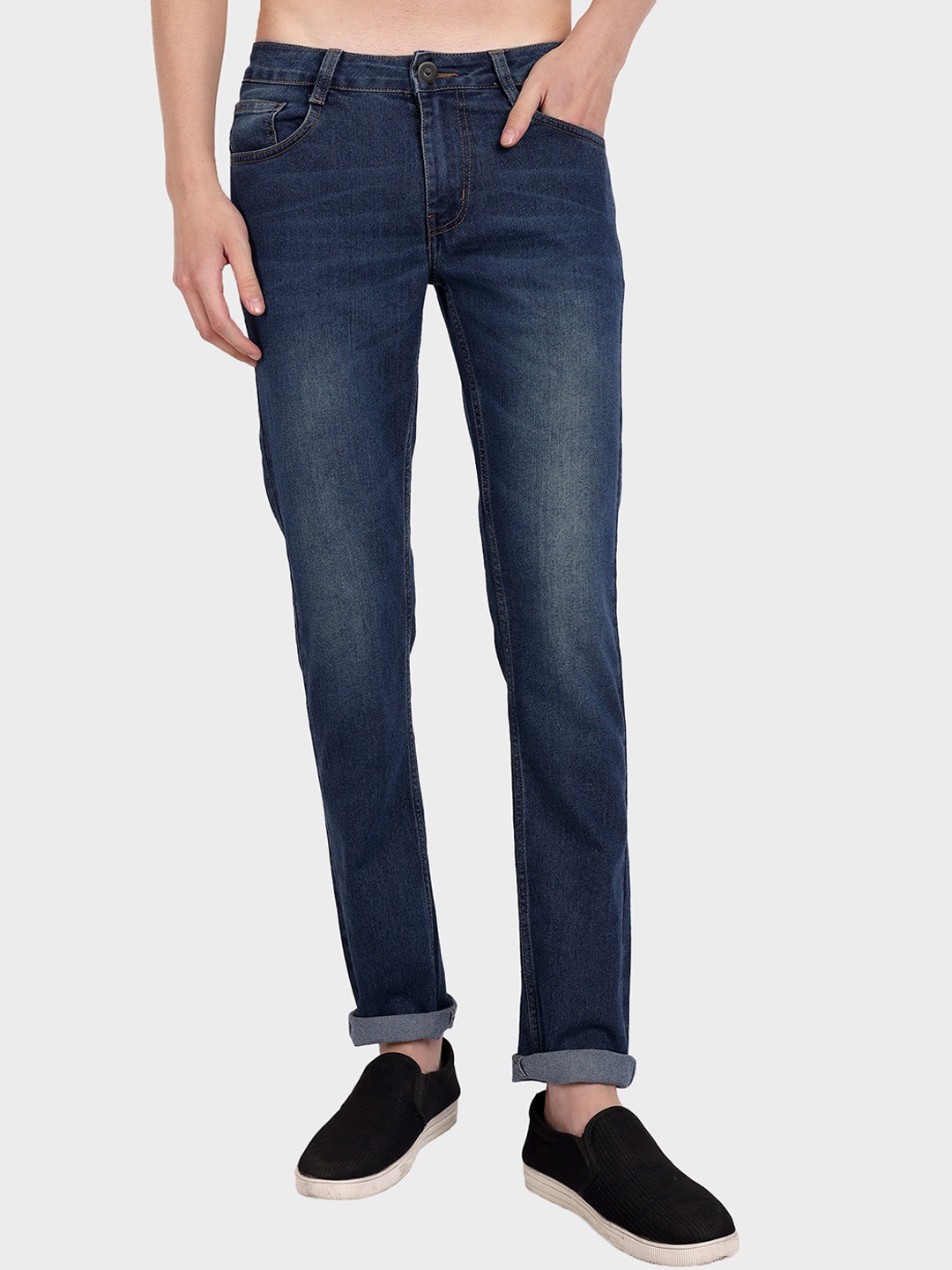 

Harvard Men Navy Blue Micheal Slim Fit Light Fade Stretchable Jeans