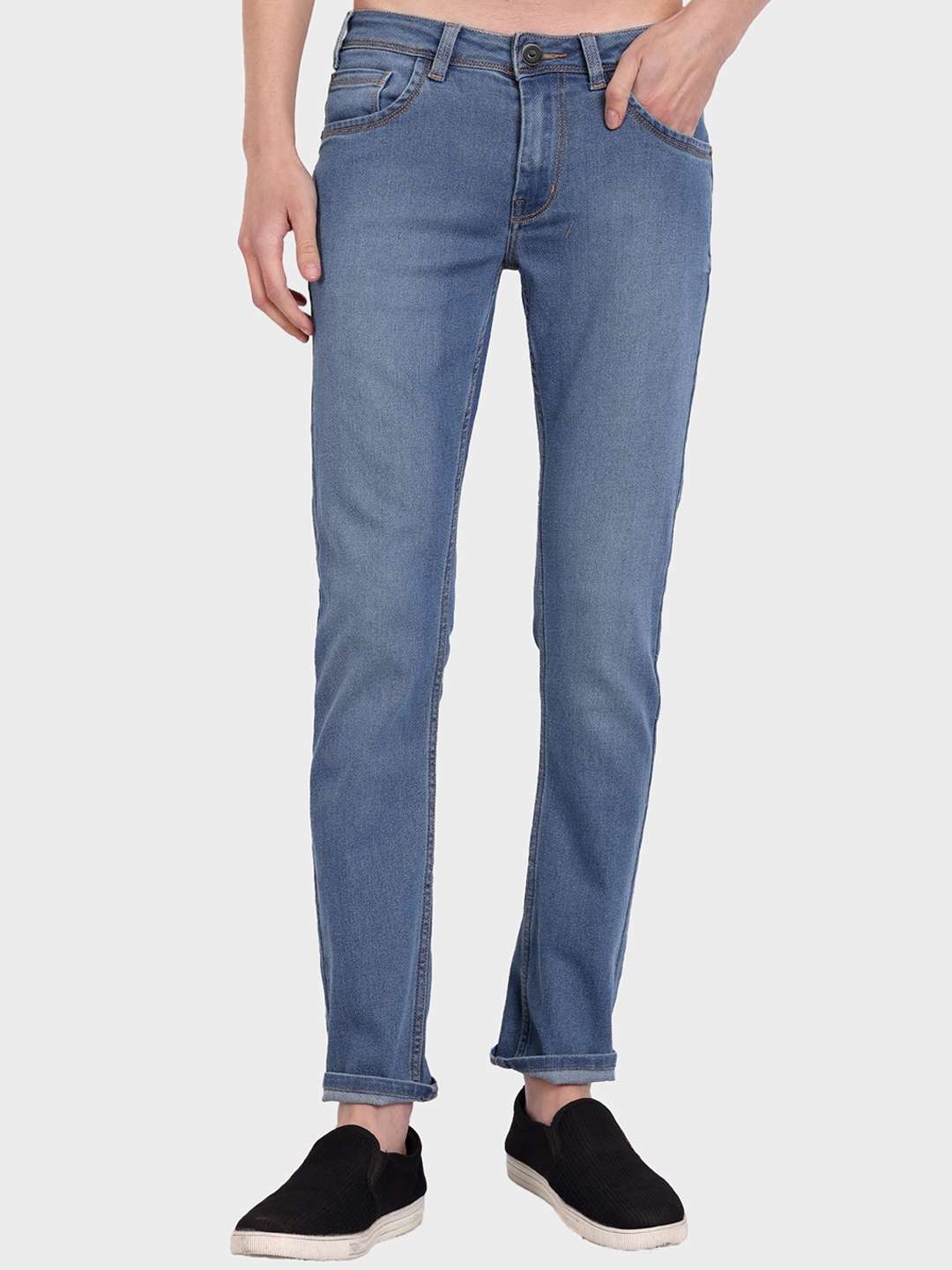 

Harvard Men Blue Mid-Rise Micheal Fit Light Fade Stretchable Jeans
