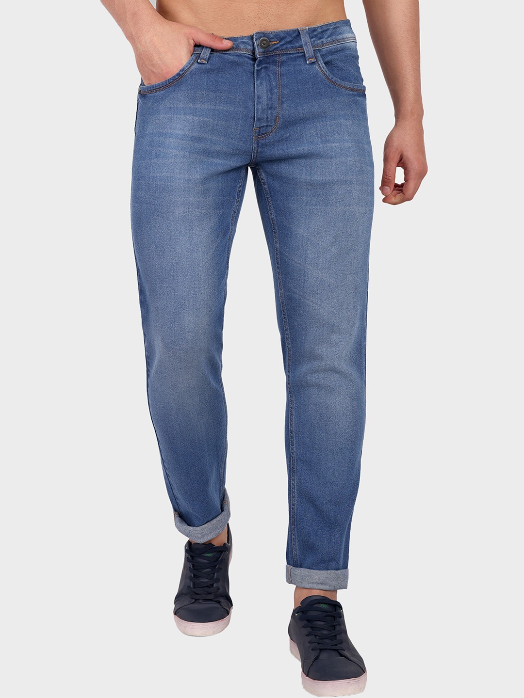 

Harvard Men Blue Micheal Slim Fit Heavy Fade Stretchable Jeans
