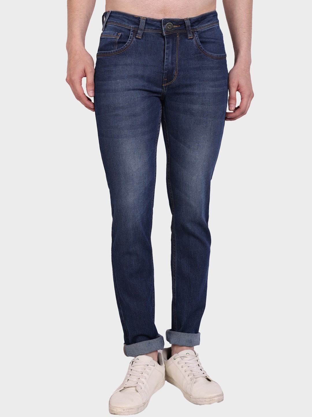 

Harvard Men Navy Blue Micheal Slim Fit Light Fade Stretchable Jeans