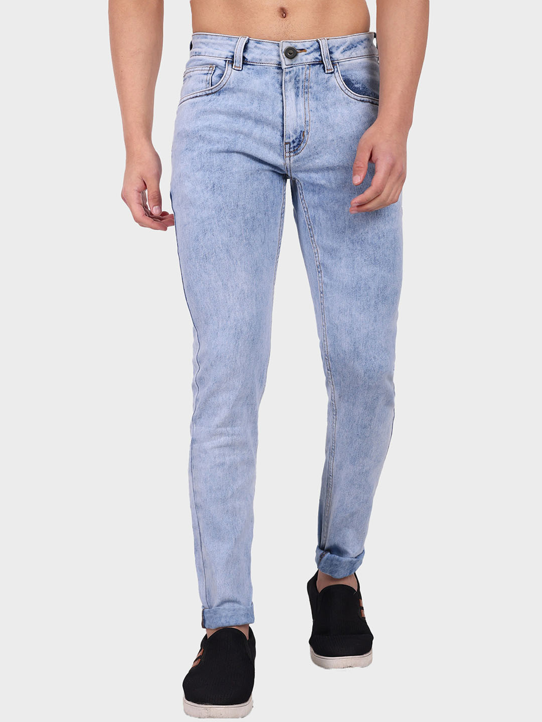 

Harvard Men Blue Micheal Slim Fit Heavy Fade Stretchable Jeans