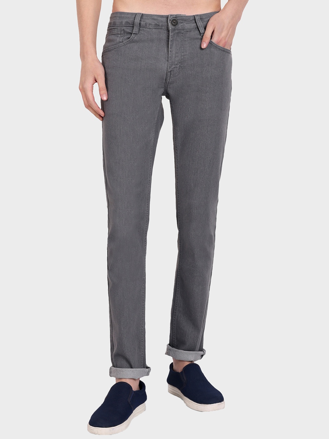 

Harvard Men Grey Micheal Slim Fit Mid-Rise Stretchable Jeans