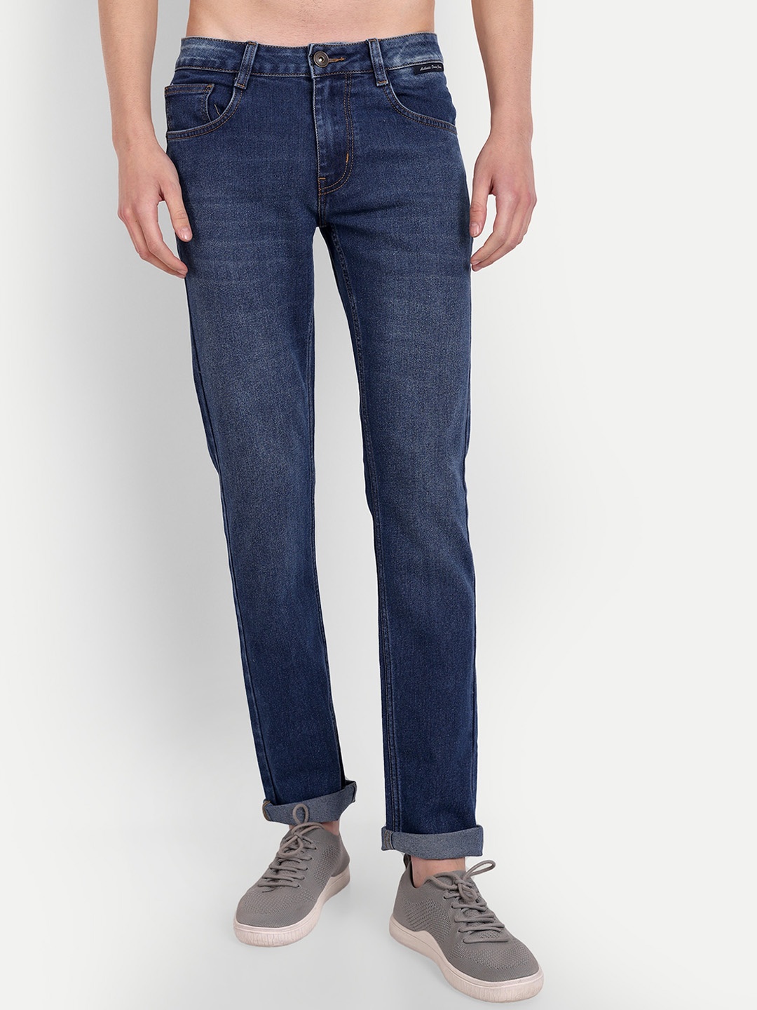

Harvard Men Blue Micheal Slim Fit Mid-Rise Light Fade Stretchable Jeans