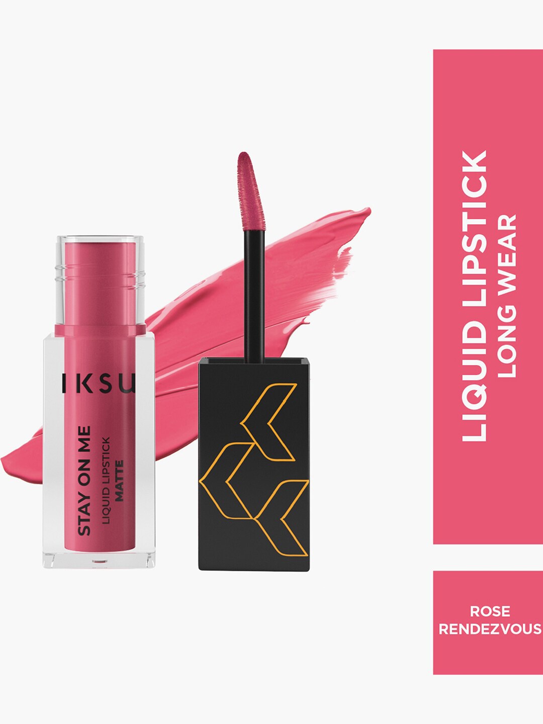 

IKSU by Lifestyle Stay On Me Matte Liquid Lipstick 4.2ml- Rose Rendezvous, Pink