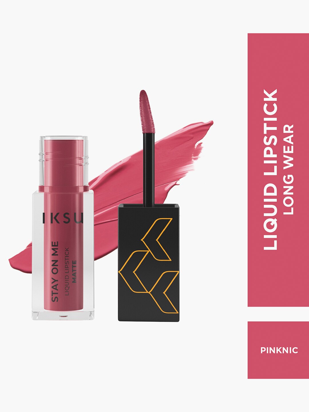 

IKSU by Lifestyle Stay On Me Matte Liquid Lipstick 4.2ml- Pinknic, Pink