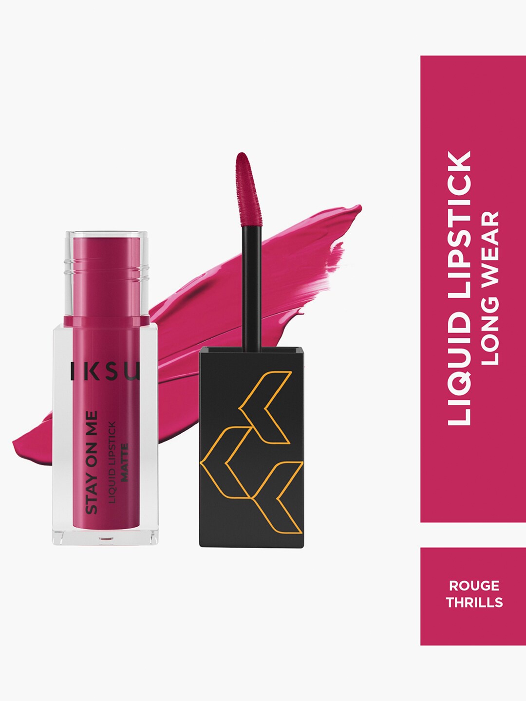 

IKSU by Lifestyle Stay On Me Matte Liquid Lipstick 4.2ml - Rouge Thrills, Pink