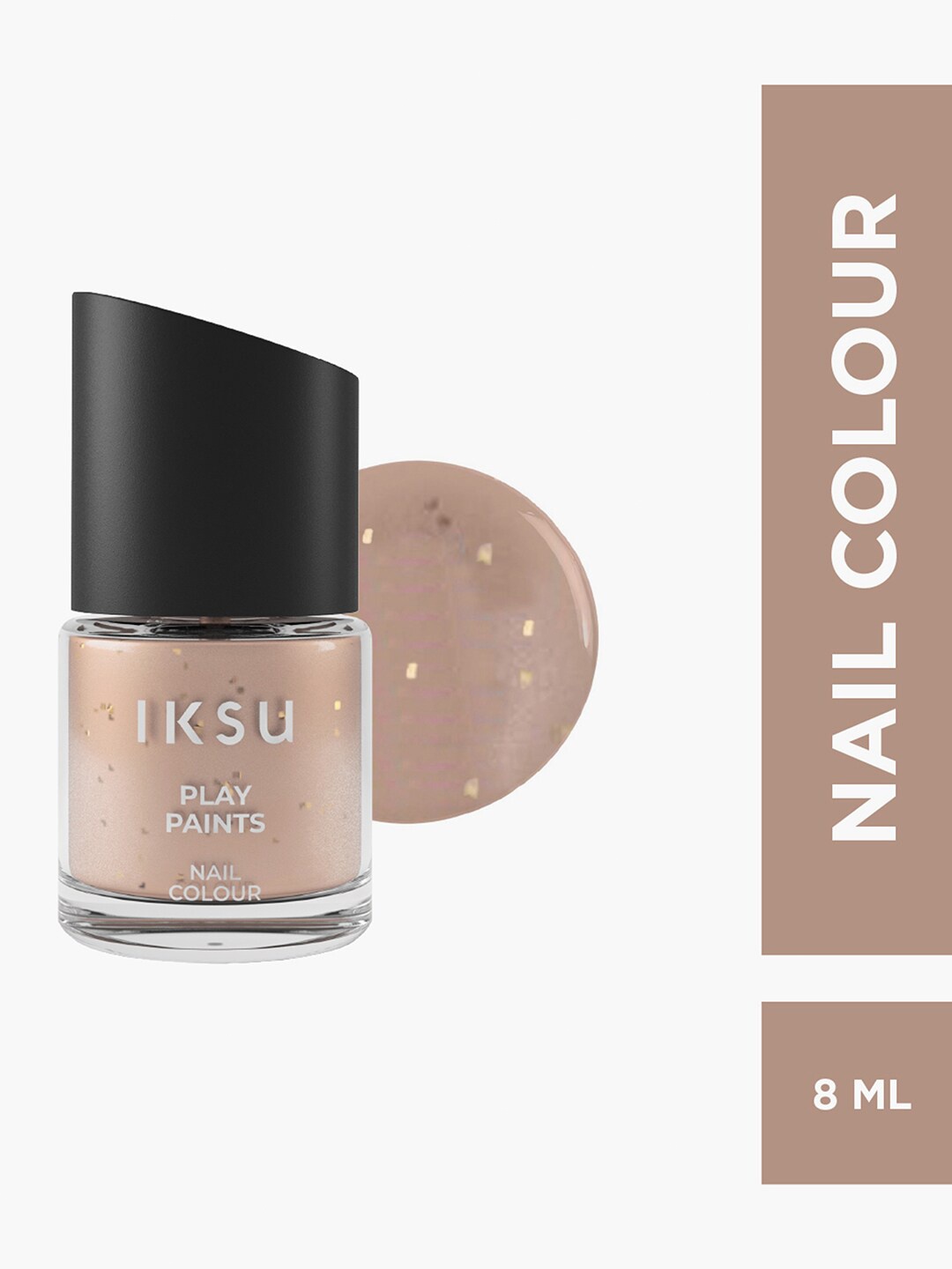 

IKSU by Lifestyle Play Paints Nail Colour-8 ml-Angel Dust-Effects, Tan