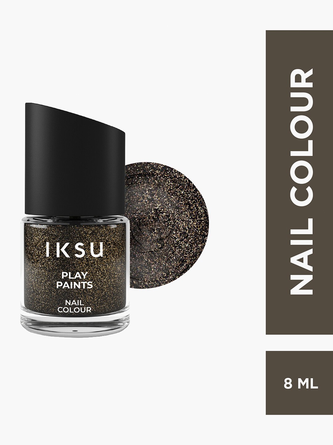 

IKSU by Lifestyle Play Paints Quick Drying Nail Polish- 8ml-Black To Gold