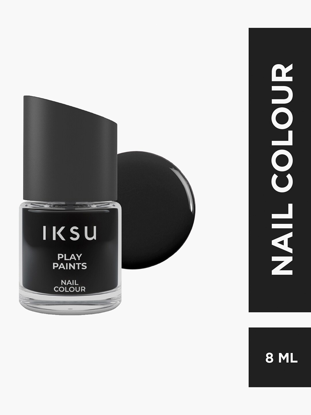 

IKSU by Lifestyle Play Paints Quick-Drying Nail Polish 8ml - Blackout, Black