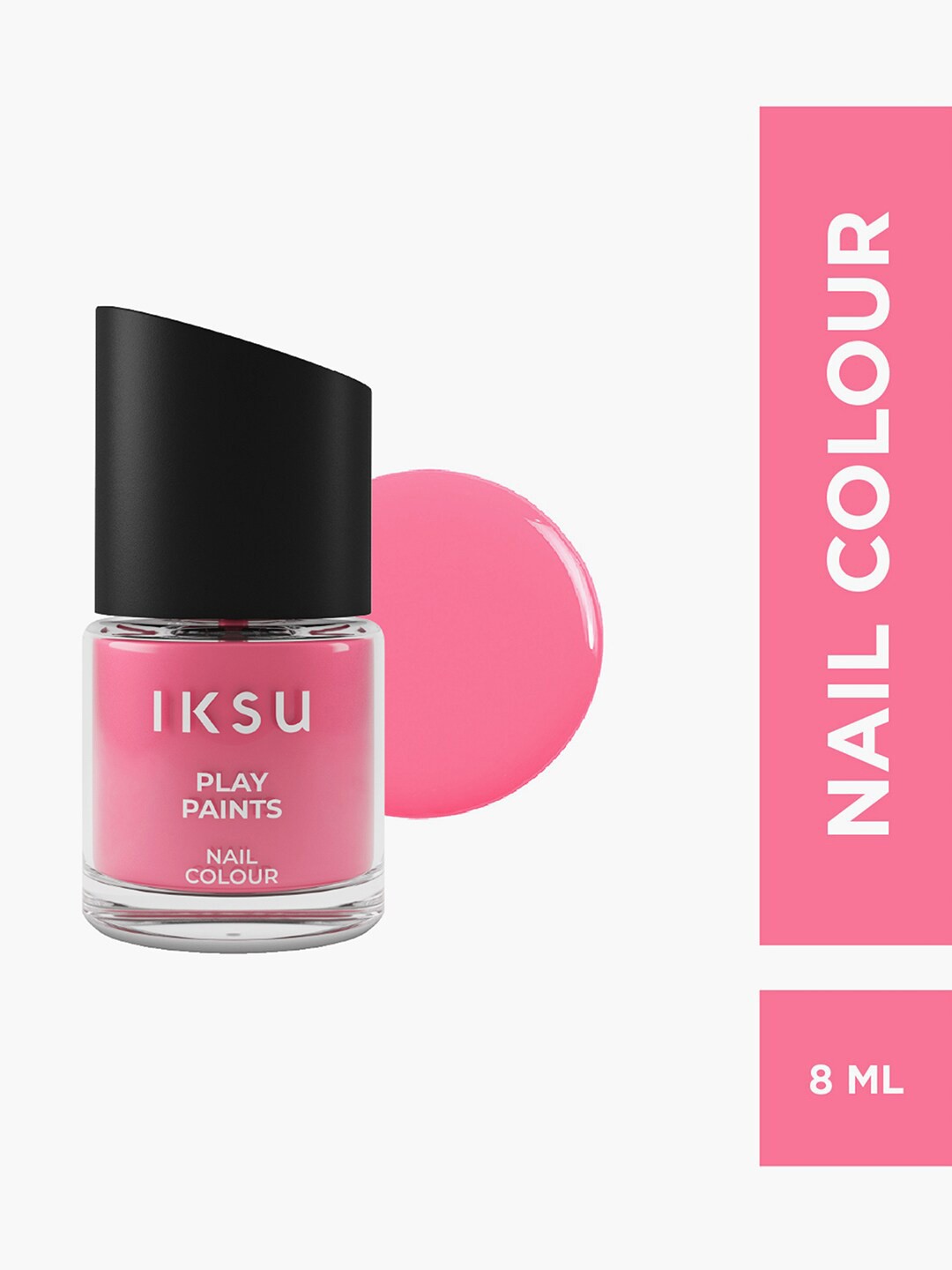 

IKSU by Lifestyle Play Paints Quick-Drying Nail Polish 8ml - Coral With It, Pink