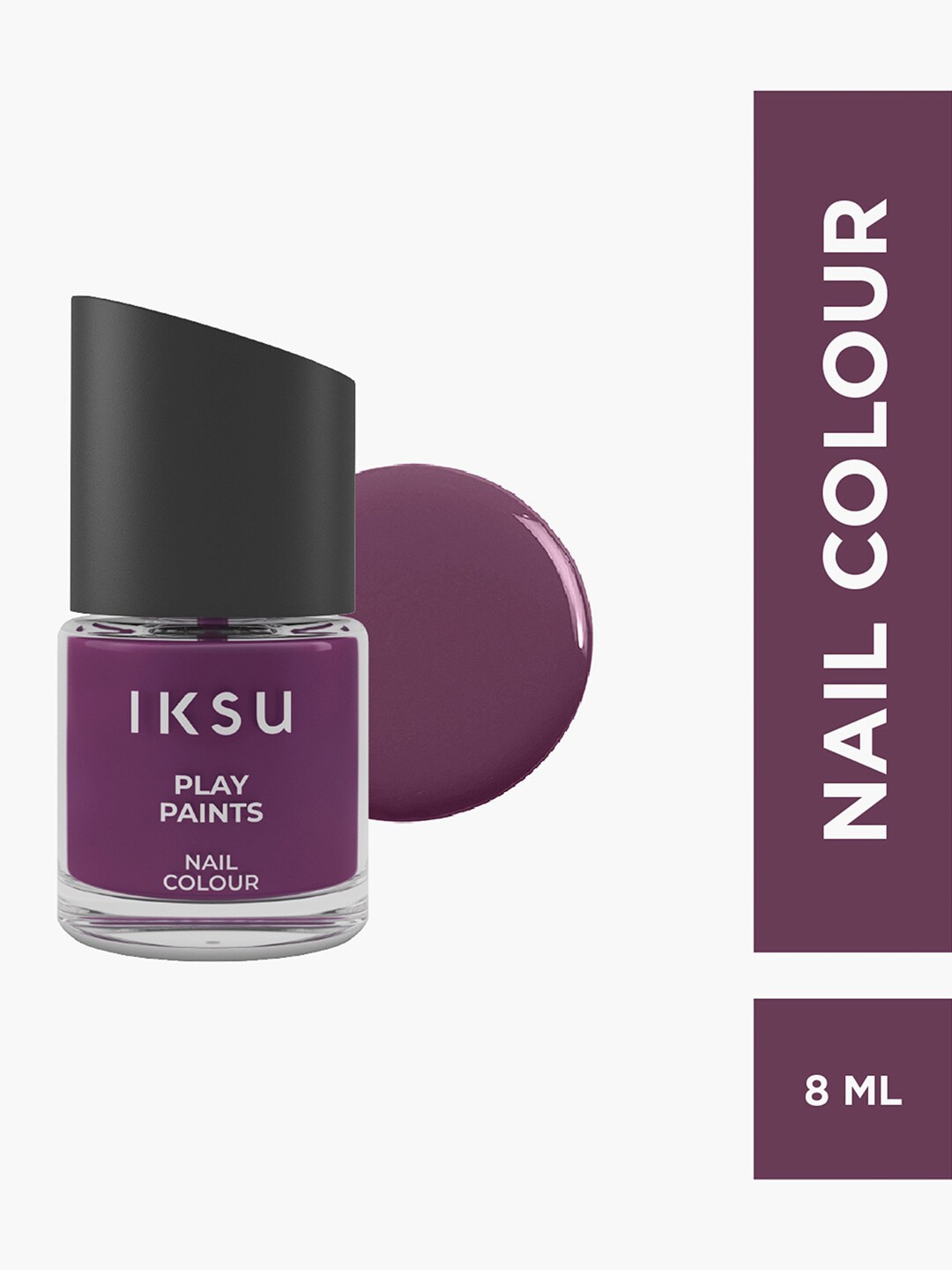 

Iksu by Lifestyle Play Paints Quick-Drying Nail Polish 8ml - Wine Me, Purple