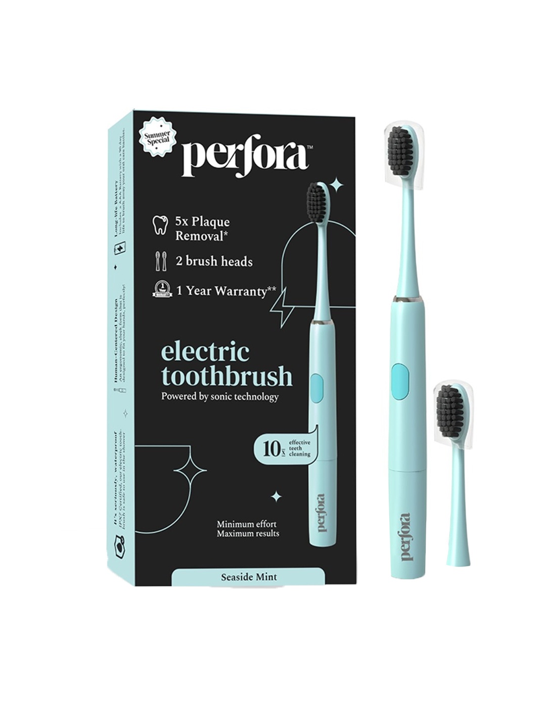 

Perfora Seaside Mint Brush Heads, Sea green
