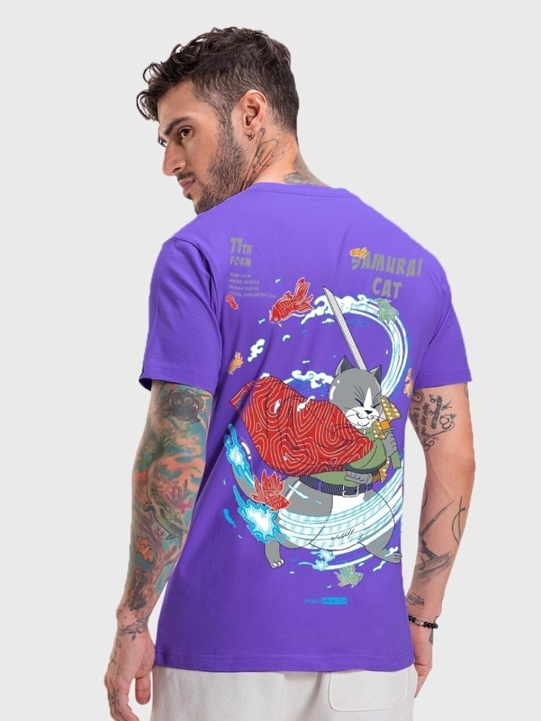 

Bewakoof Blue Graphic Printed Cotton T-shirt