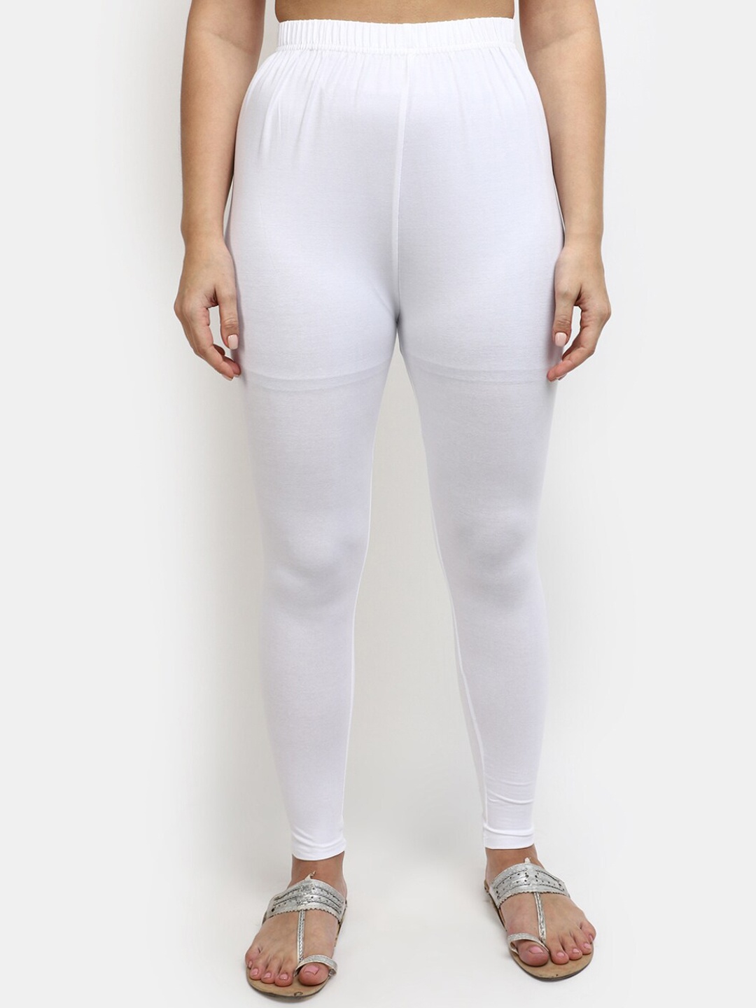 

V-Mart Women Ankle Length Leggings, White