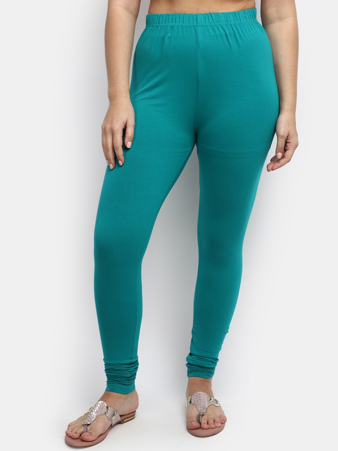 

V-Mart Women Churidar-Length Leggings, Green