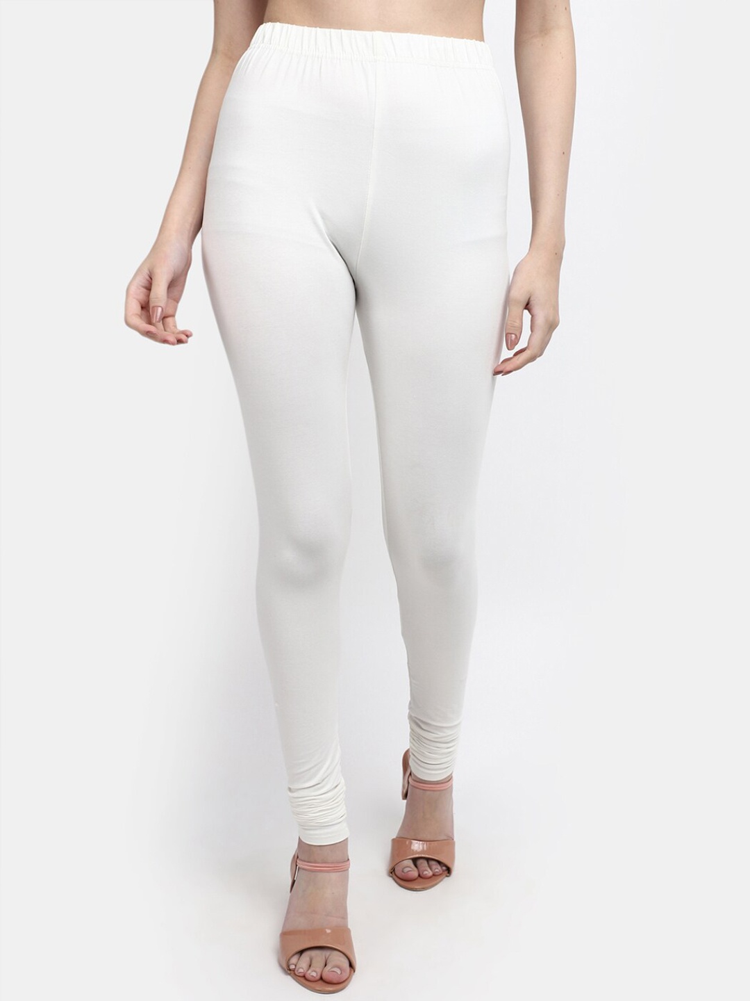 

V-Mart Women Churidar-Length Leggings, Off white