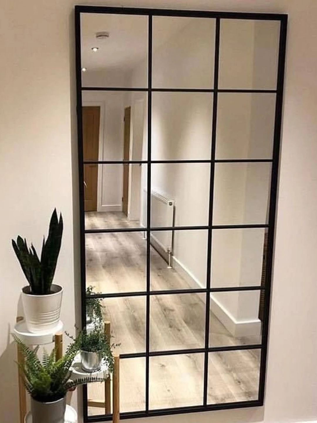 

THE HANDMADE FLAIR Black Rectangular Shaped MDF Wall Mirror
