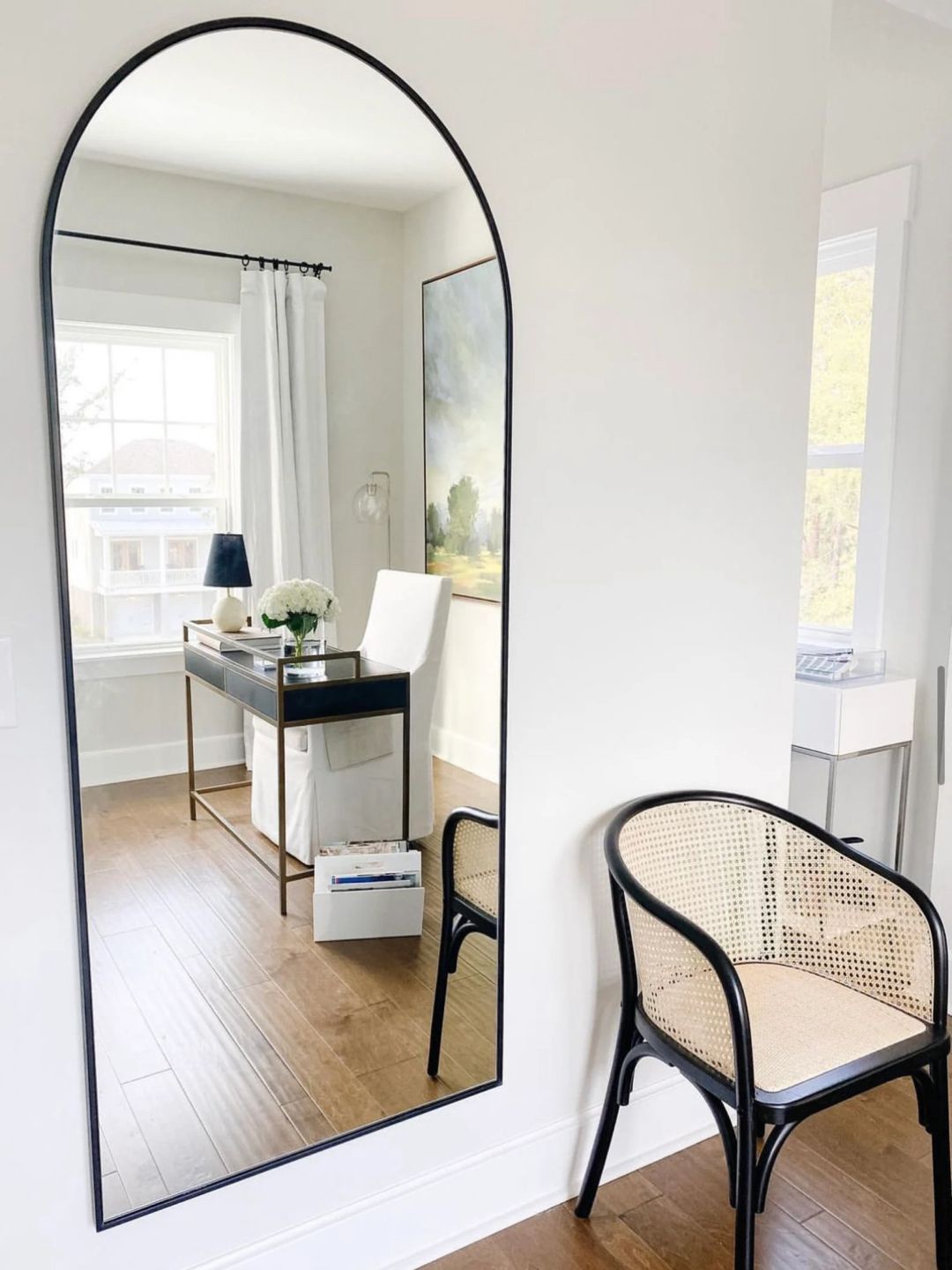 

THE HANDMADE FLAIR Black Rectangular Shaped MDF Wall Mirror