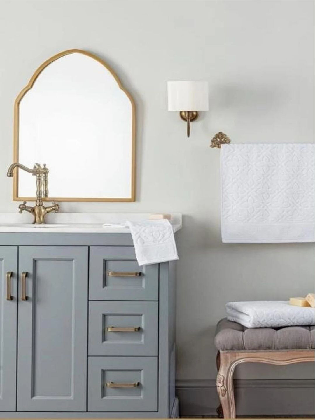 

THE HANDMADE FLAIR Beige Irregular MDF Wall Mirror