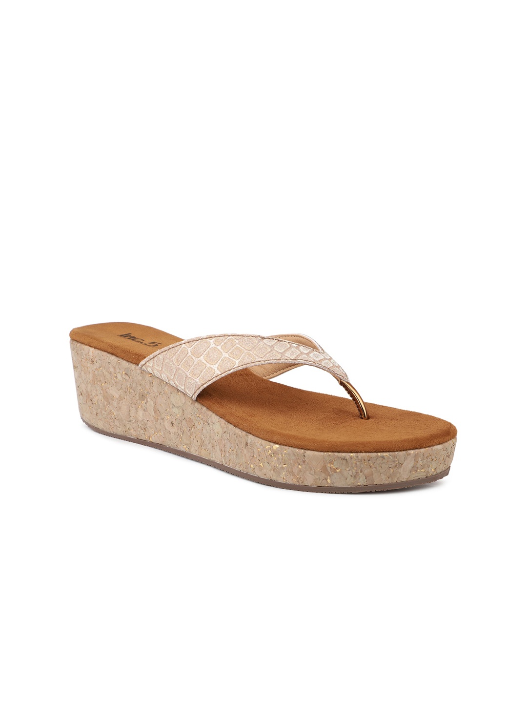 

Inc 5 Textured Open Toe Wedges, Tan