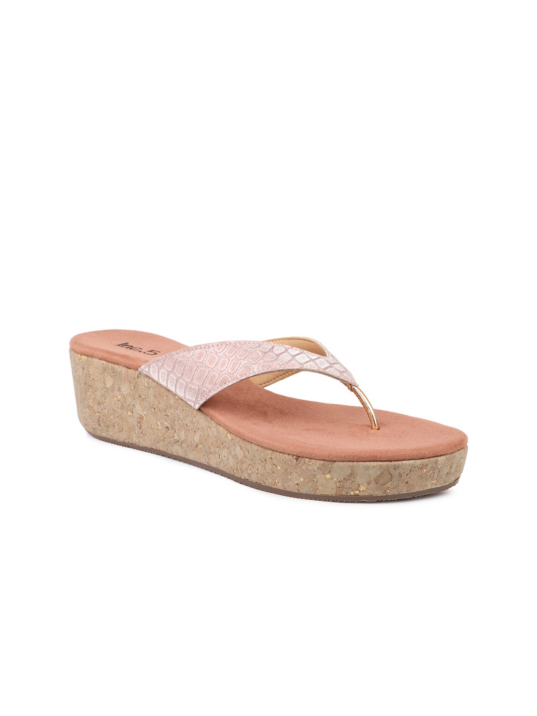 

Inc 5 Textured Wedge Heels, Peach