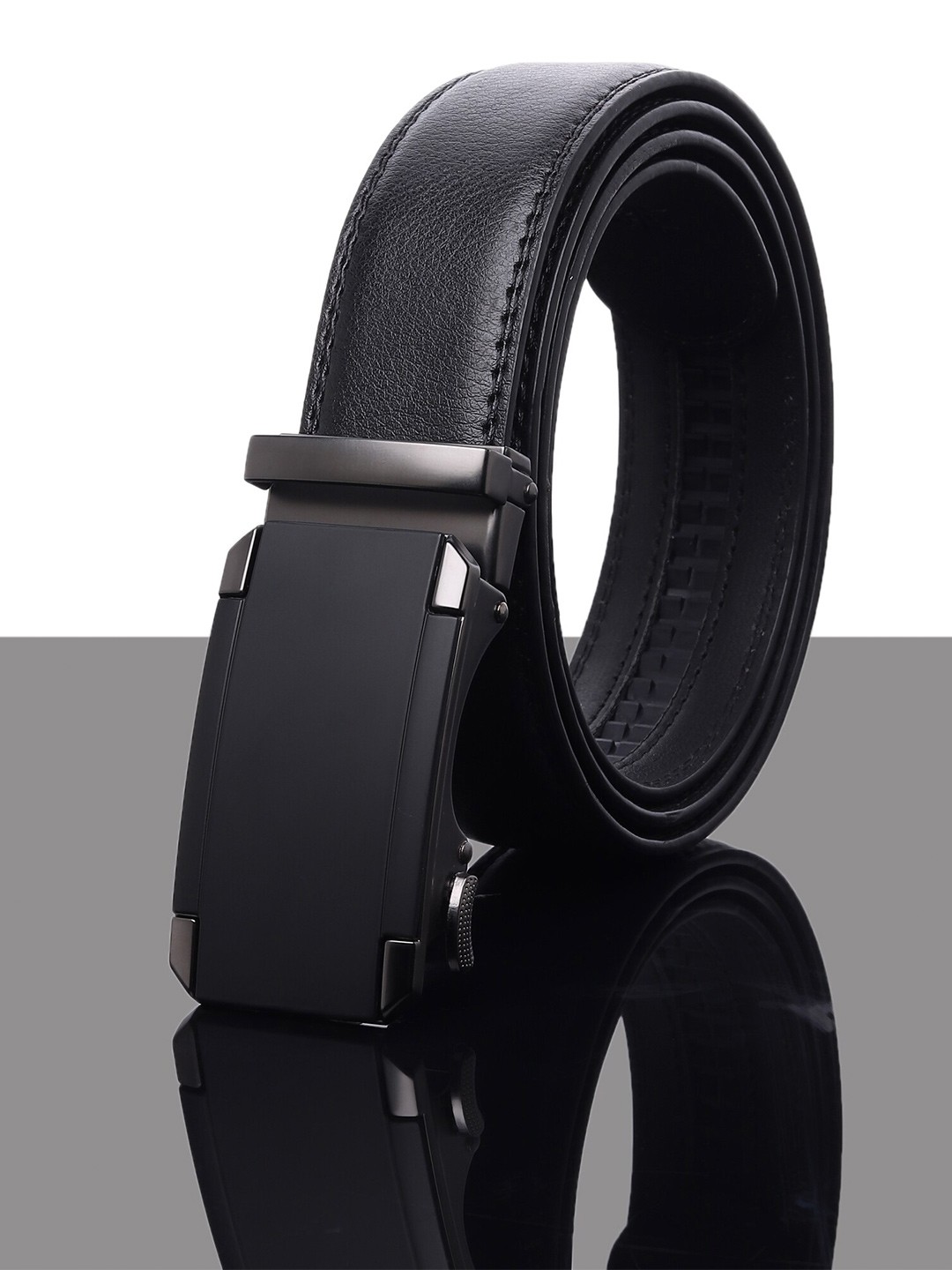 

Roadster Men Slider Buckle Belt, Black