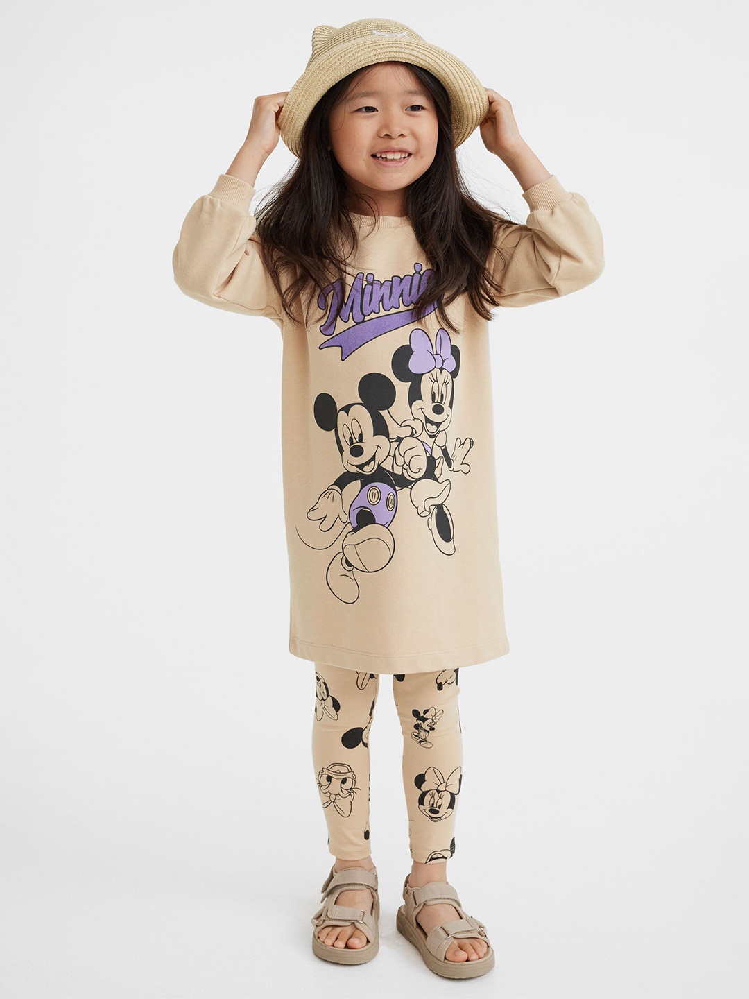 

H&M Infant Girls 2-Piece Printed Set, Beige