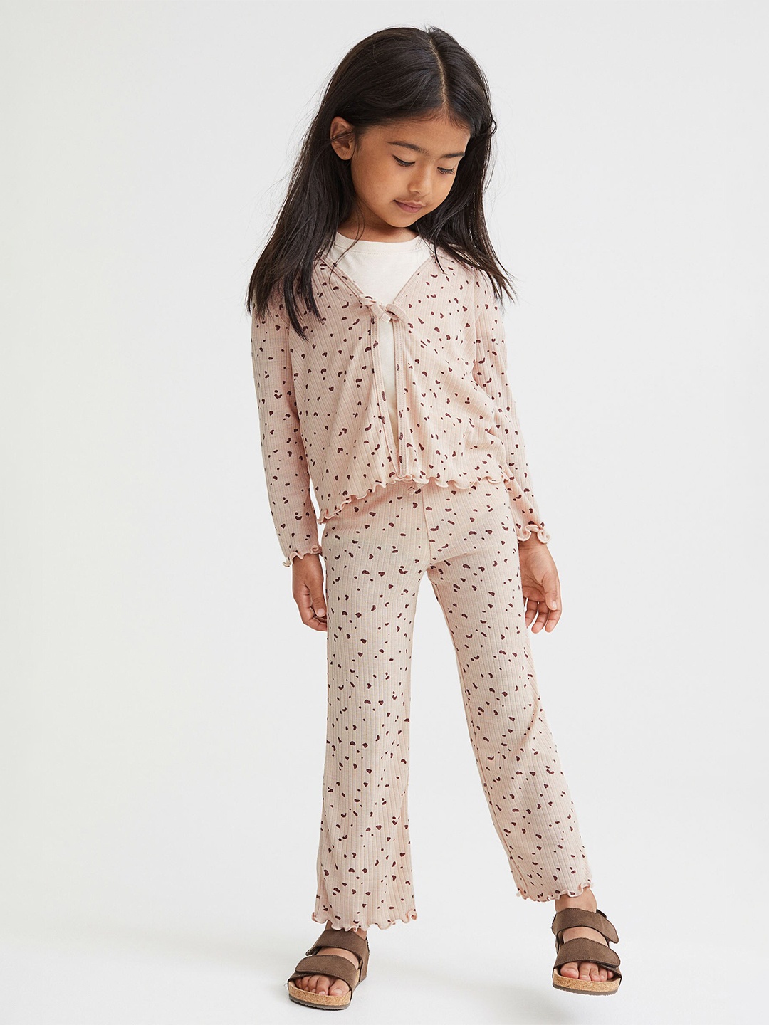 

H&M Infant Girls 2-Piece Jersey Set, Beige