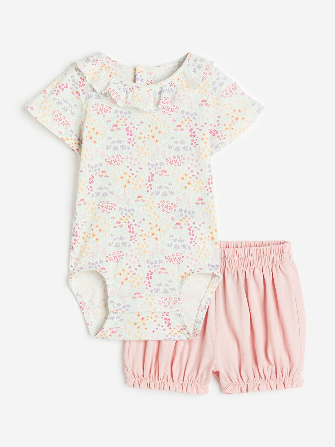 

H&M Girls 2-Piece Pure Cotton Set, White