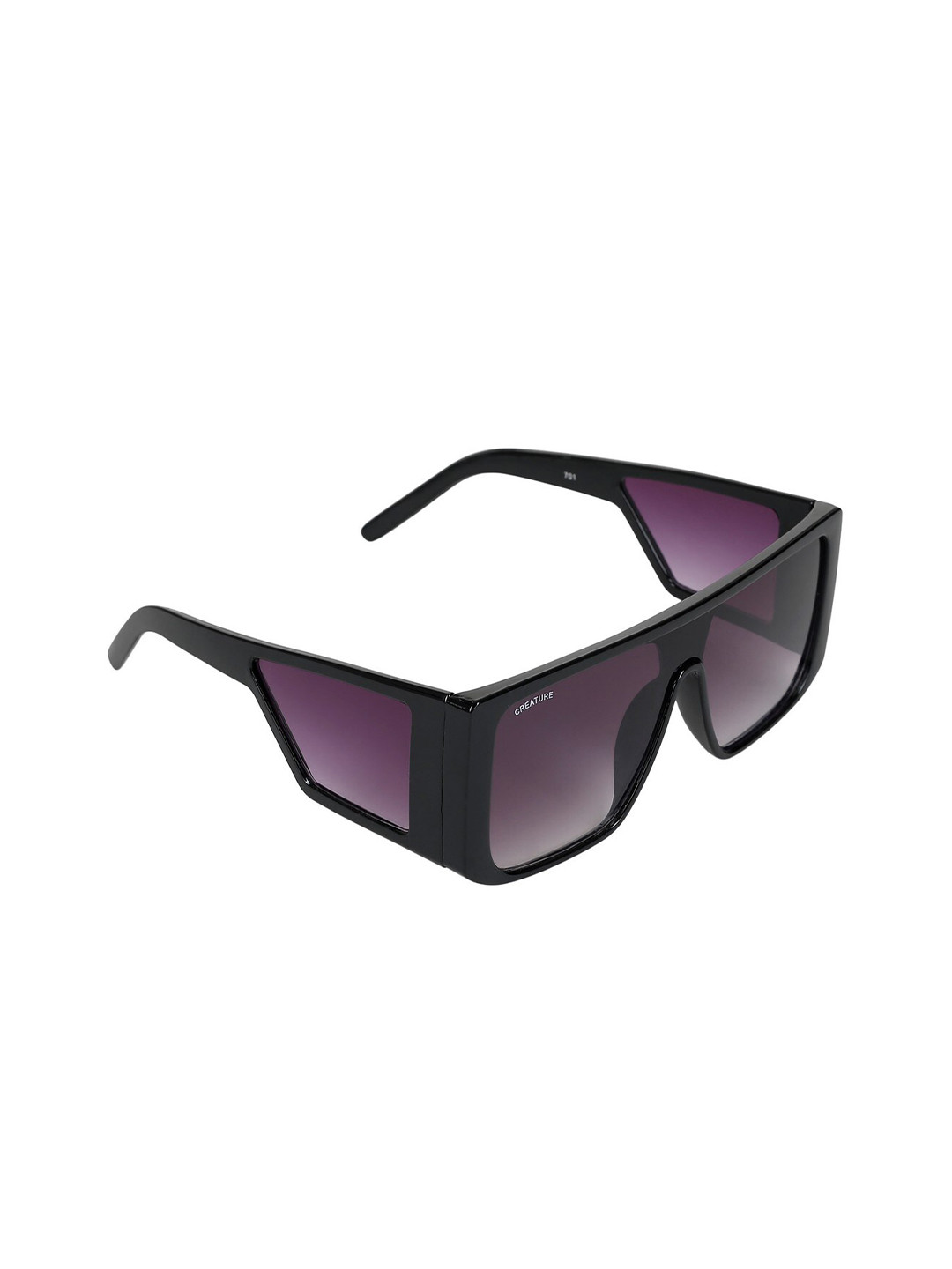 

Creature Square Sunglasses with UV Protected Lens SUN-066-BLK-PRPL, Black