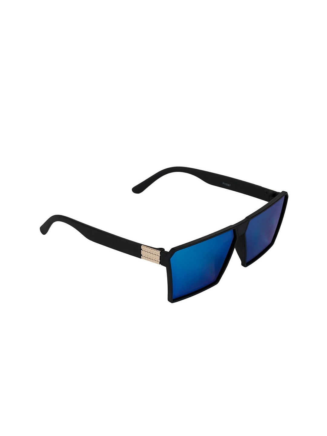 

Creature Half Rim Rectangle Sunglasses with UV Protected Lens SUN-074, Black