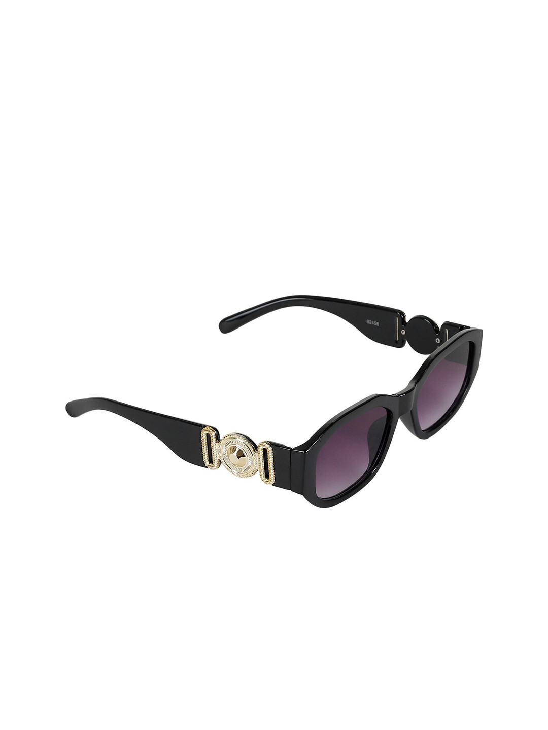 

Creature Rectangle Sunglasses with UV Protected Lens SUN-073-BLK, Black