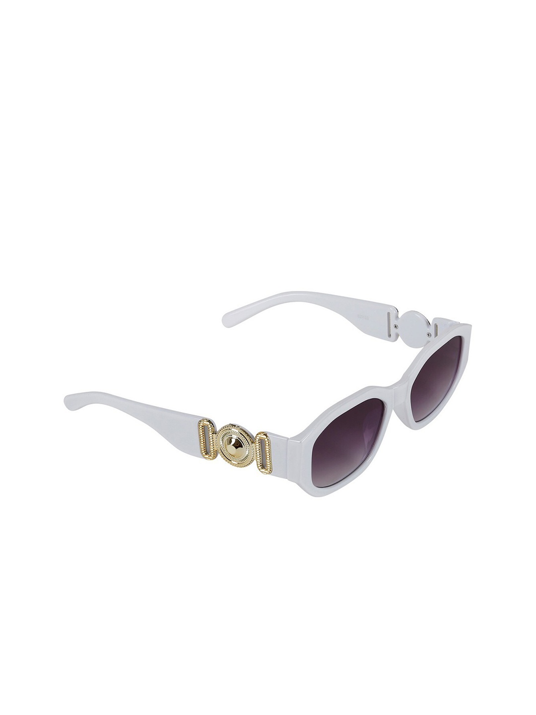 

Creature Full Rim Rectangle Sunglasses with UV Protected Lens SUN-073-WHT, White