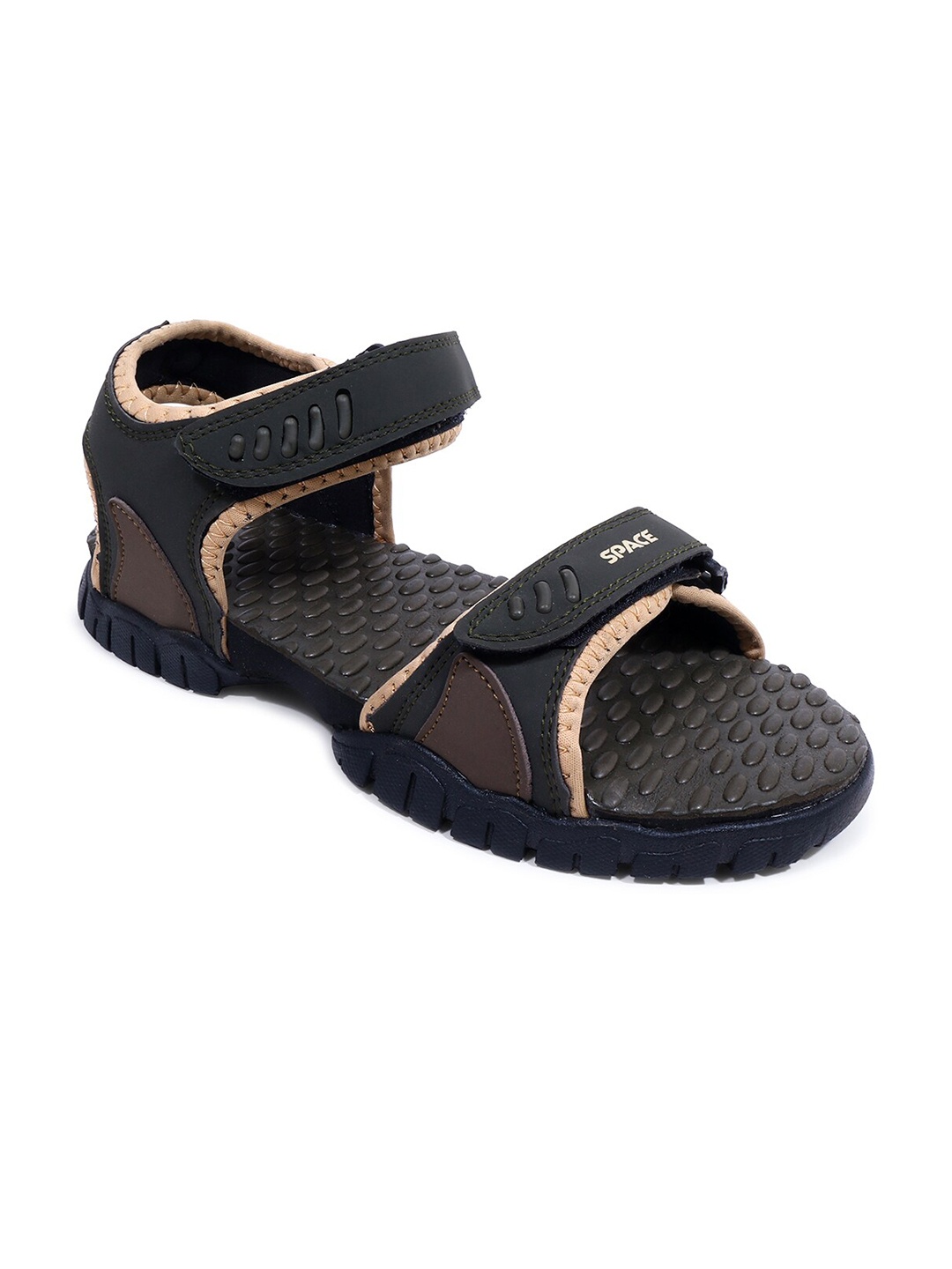

Space Men Textured Comfort Sandals, Black