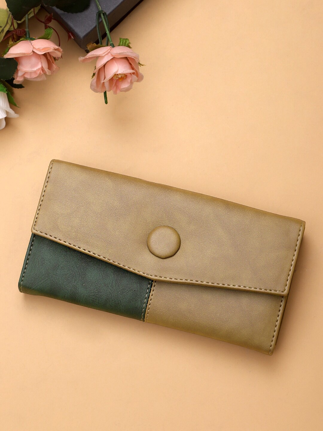 

Bag Pepper Colourblocked Envelope Clutch, Brown