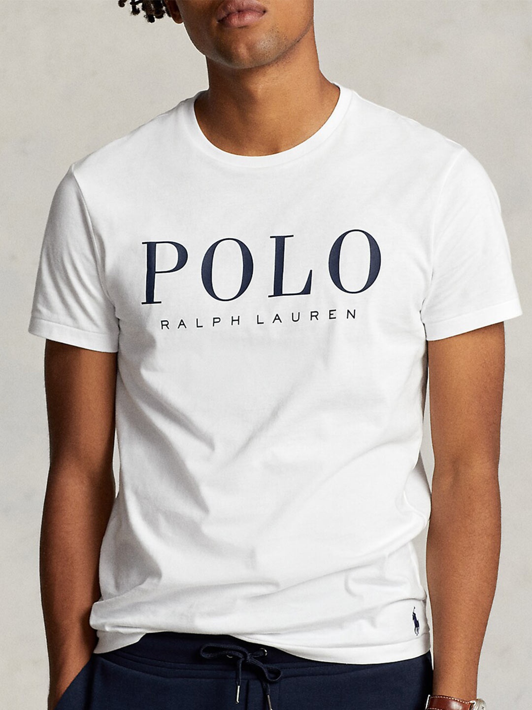 

Polo Ralph Lauren Typography Printed Cotton Slim Fit T-Shirt, White