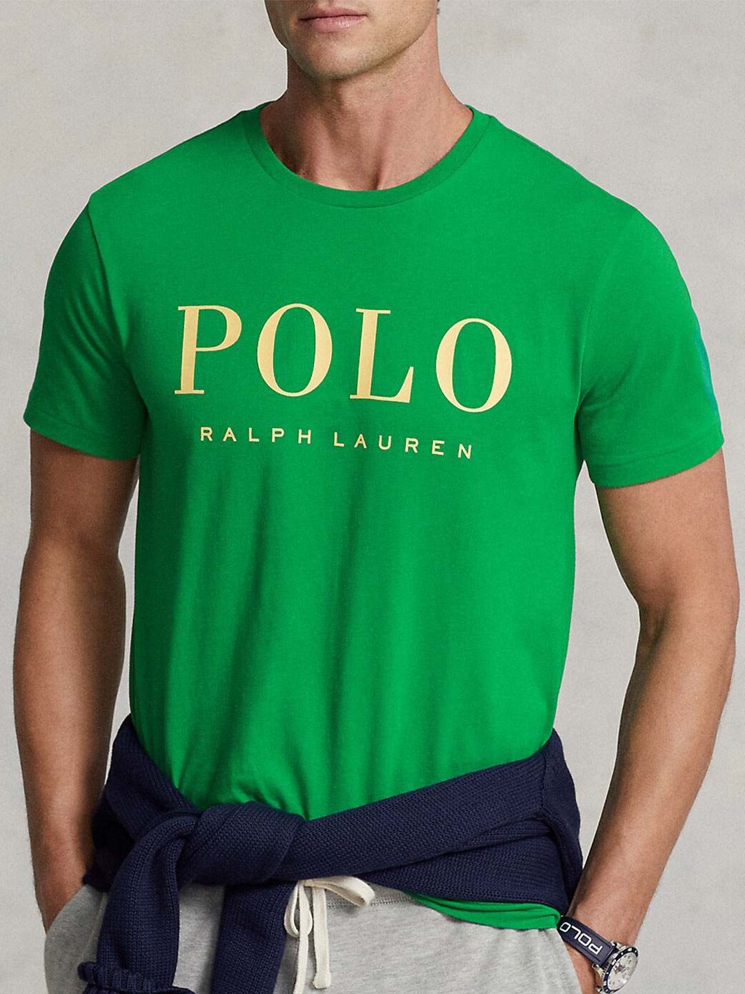 

Polo Ralph Lauren Brand Logo Printed Cotton Slim Fit T-Shirt, Green