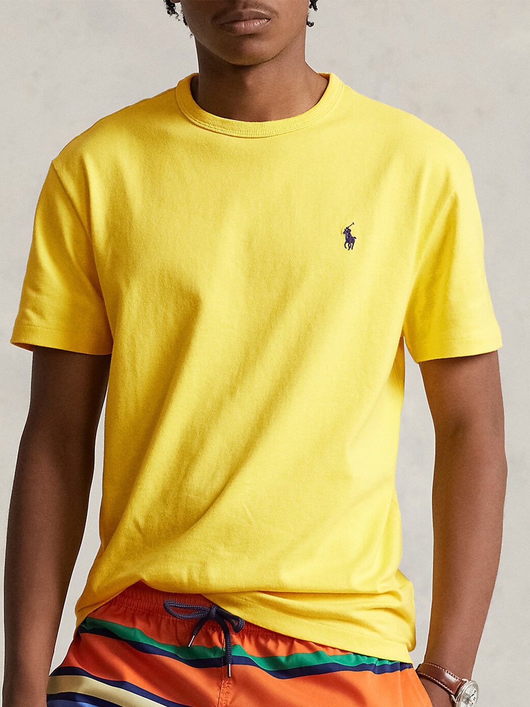 

Polo Ralph Lauren Cotton Round Neck T-Shirt, Yellow
