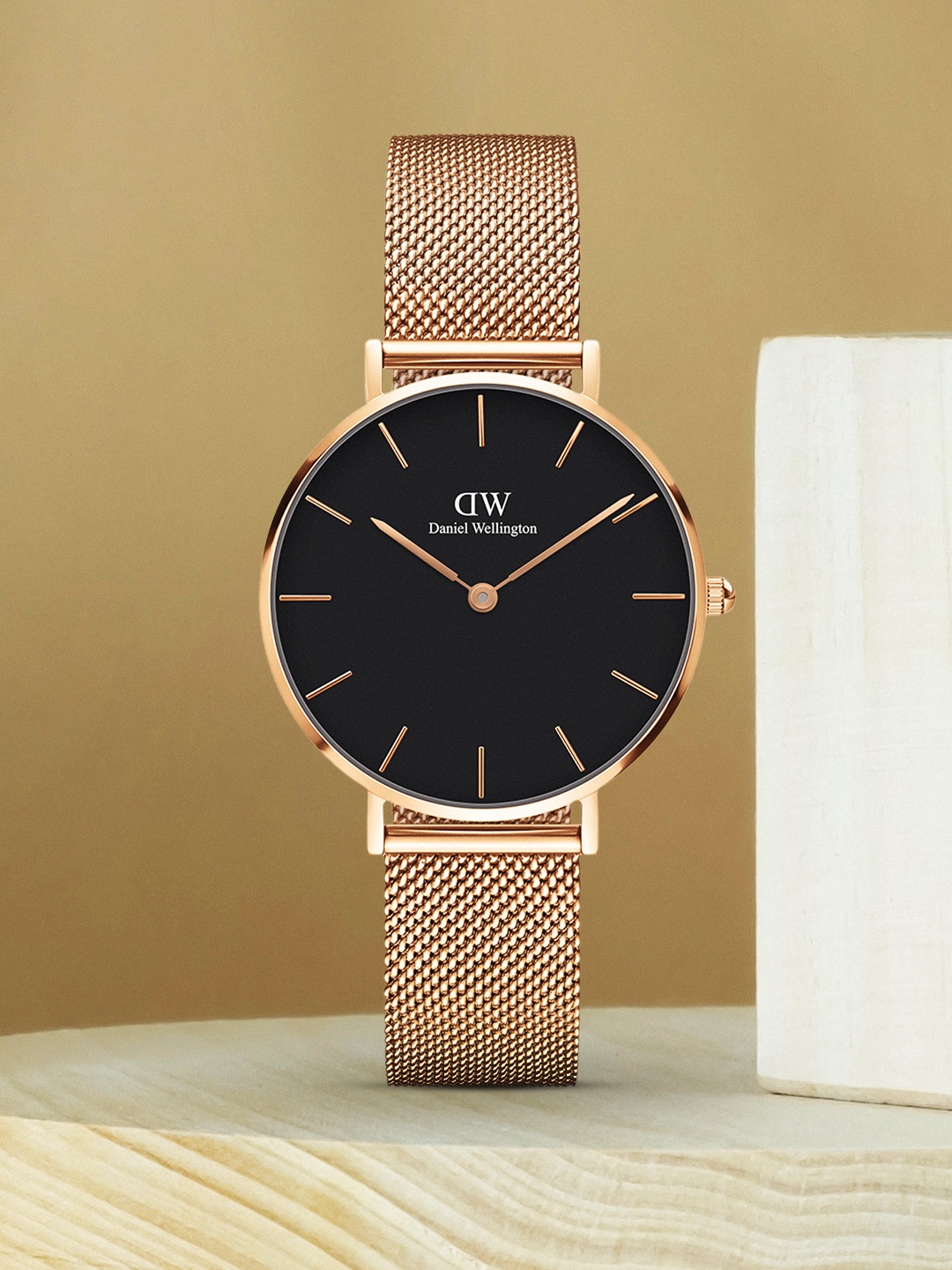 

Daniel Wellington Petite 32mm Melrose RG Black Women Watch - DW00100161