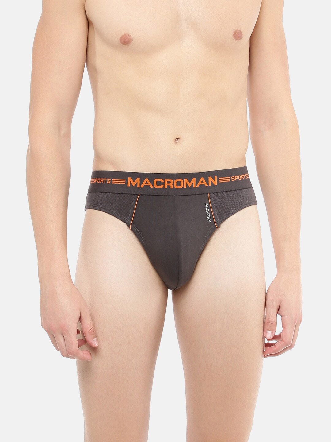 

Macroman M-Series Cotton Basic Sports Briefs, Grey
