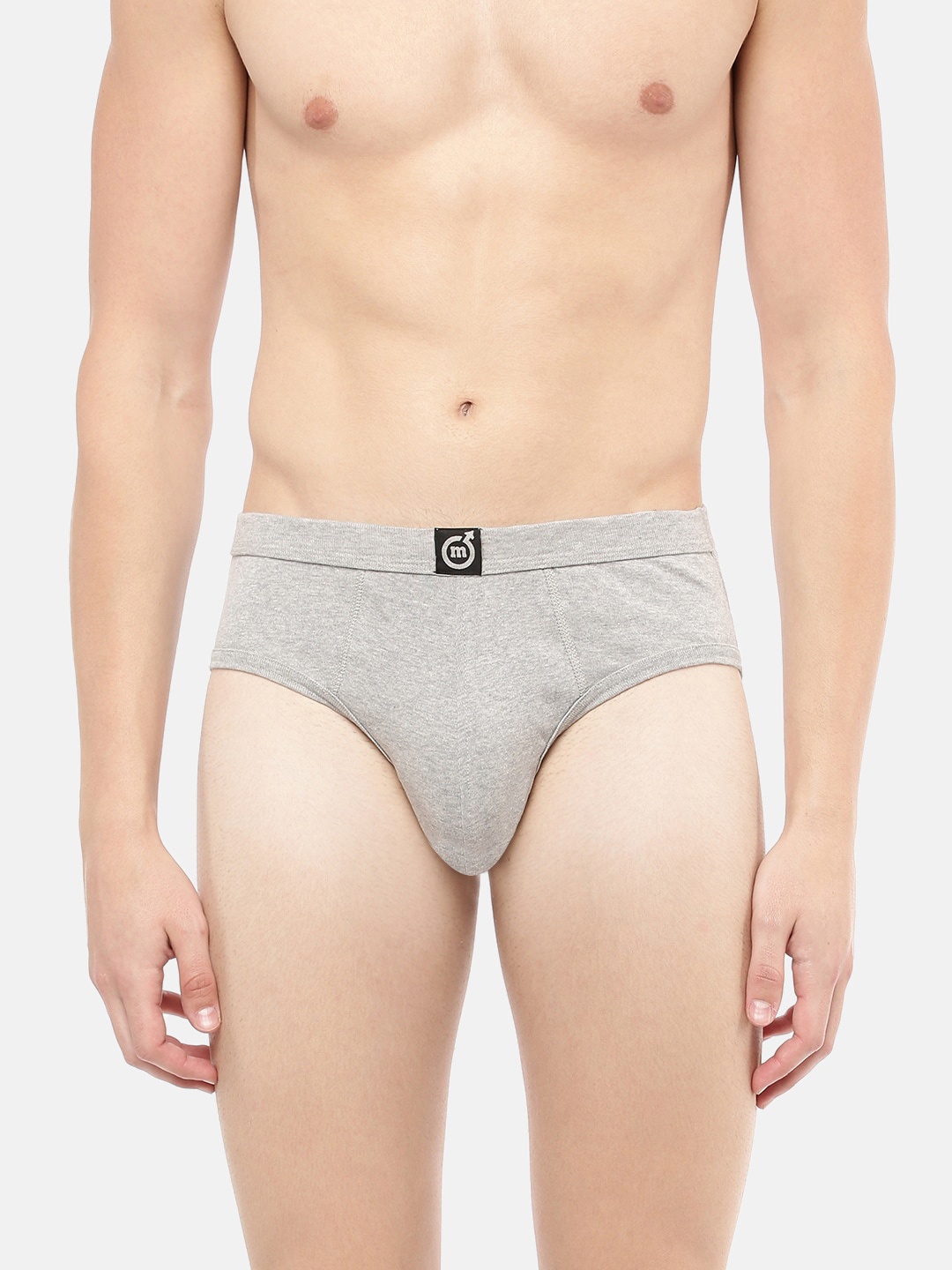 

Macroman M-Series Men Pure Cotton Anti Microbial Briefs, Grey melange